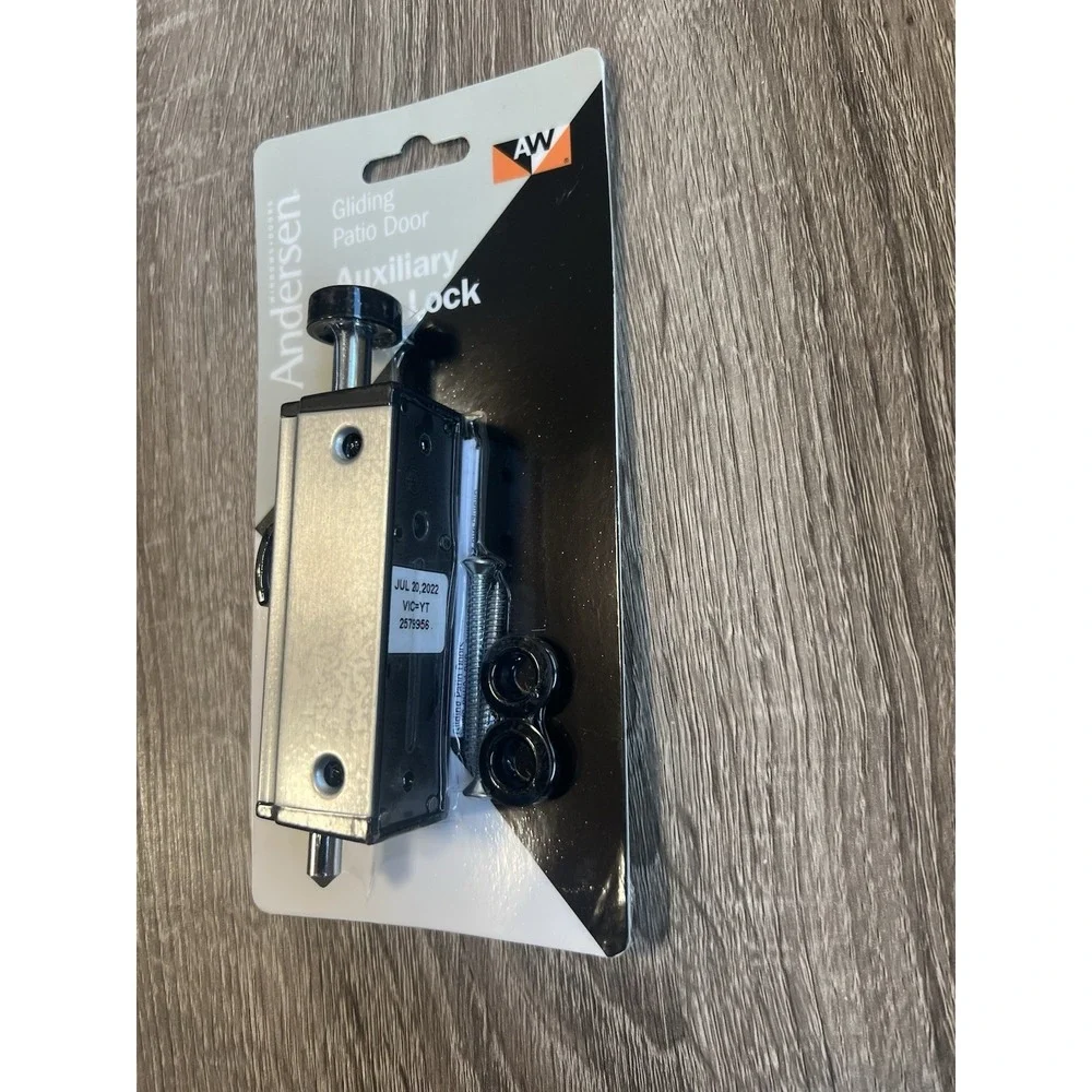 Andersen 200/400 Series Gliding Patio Door Foot Lock – Brushed Nickel – New